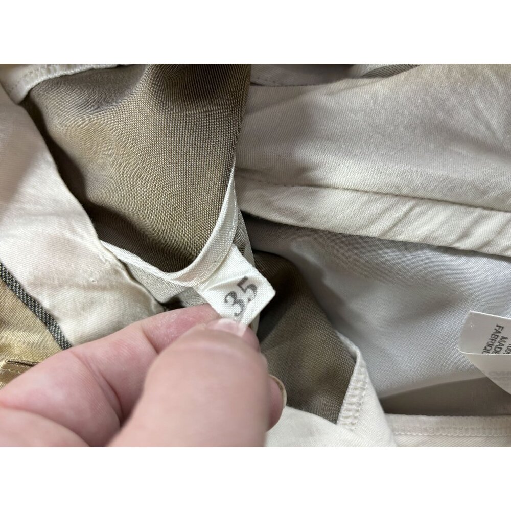 Ballin Pleated Pants Wool Silk Dress Mens 35 Preppy Educore Cuff Trousers - Picture 3 of 11